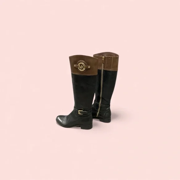 Michael Kors Black & Brown Riding BootsWomen's 6.5